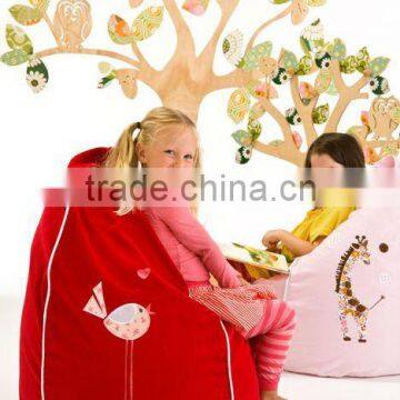 new red indoor children beanbag chair