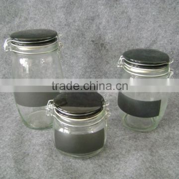 airtight glass candy jars with glass lid