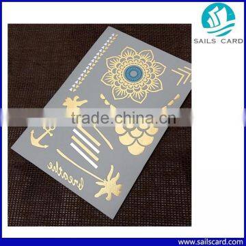 Fashionable Design Gold Metallic Tattoo Sticker for Body Art photo-5