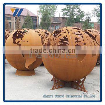 China Hot-selling Wood Burning Corten Steel Sculpture Closet Fire Pit