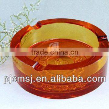 2015 Beautiful Amber Color Crystal Ashtray for Office Decration crystal cigar ashray