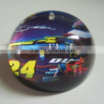 Wholesale Domed Crystal Paperweight Craft with Color Printing OSM004