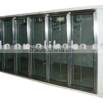 Supermarket display cooler room(7-door with LED light)