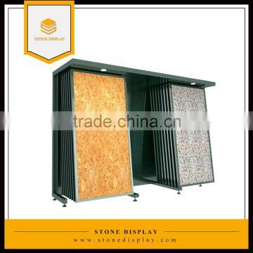 metal display rack for marble granite quartz ceramic stone tile big slab/ push-pull type stand