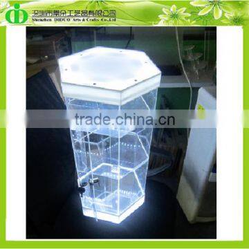 DDC-C001 Wholesale Acrylic Perfume Display Cabinet With LED photo-3