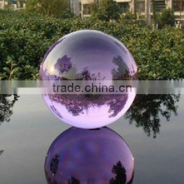 purple crystal ball with laser paperweight for home decorations(R-0702