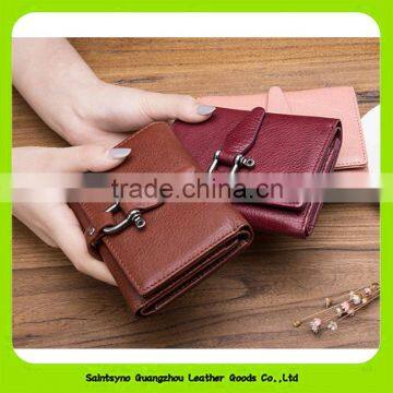 2016 Hot Selling Classical Fashion Lady Wallet, Wallet Trifold PU Leather Wallet 16914 photo-5