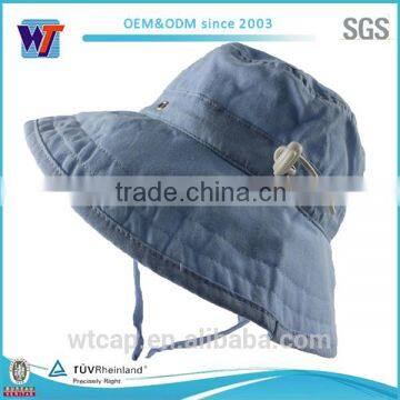 Blue Color Reusable Waterproof Nylon Polyester Foldable Bucket Hat photo-6