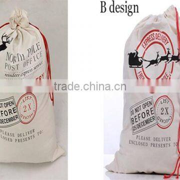 Monogram Christmas Burlap Santa Sack photo-3