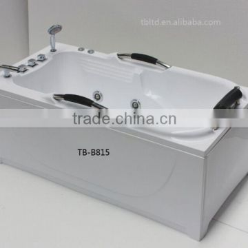 1 Person corner spra whirlpool bathtub/Foshan acrylic massage bathtub with blue glass