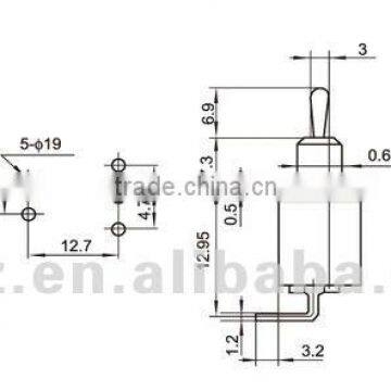 TPDT Toggle Switch 20a / 9 Pin Toggle Switch China Manufacturer photo-6