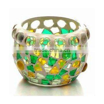 Mosaic Candle Holder, art candle holder hanging
