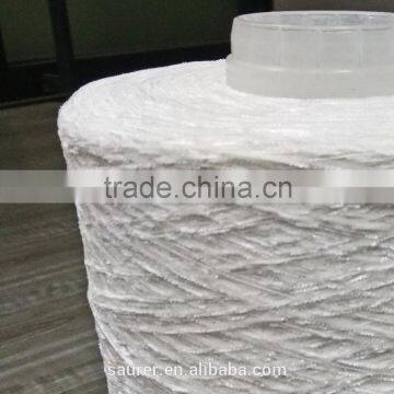Acrylic Bright White Chenille Yarn photo-2