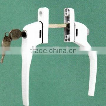 PUWEI PWS upvc window handle with lock & knob Aluminum alloy pair of handles with lock or knob for outward opening door & window