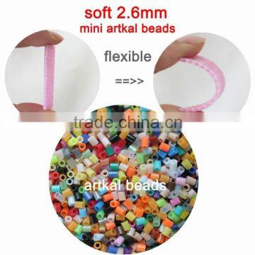 beading manufacturer A-2.6mm soft mini hama beads educational colorful beads toys