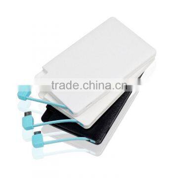 2016 New Design 4000mah Portable Mobile Power Bank Credit Card Power Bank