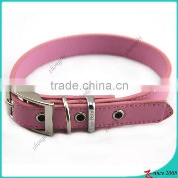Fashion Pink PU Leather Dog Collar for Pet Jewelry (PC15121401)