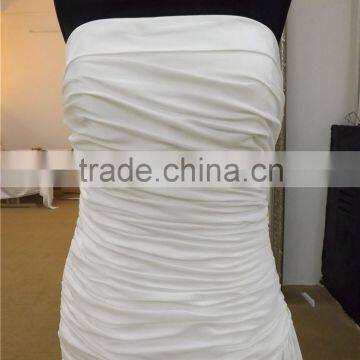 New Arrival Plain Dyed Drape Stain Wedding Dress With Long Tail(KB2015-96) photo-4