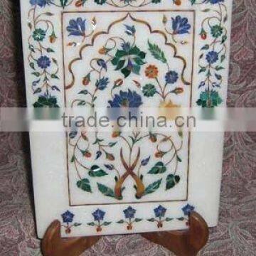 Marble Corporative Gift Inlay Plate Handmade