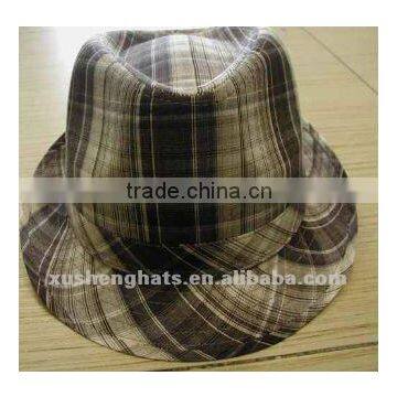 tartan fedora hat.2012 promotion fedora hat