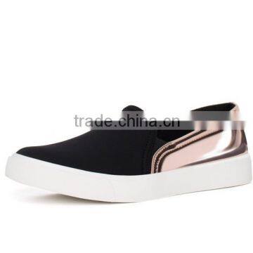gold back counter vulcanized trainer slip on sneakers cheap casual canvas shoes shoes 2016, women footwear