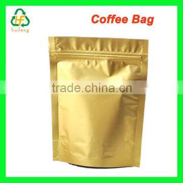 glossy aluminum foil bag for coffee with one way valve