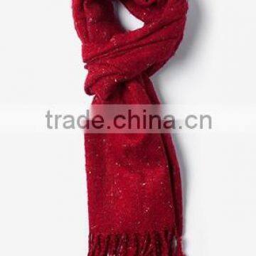 2016 latest simple casual basic warm and comfort woolen scarf with tassels