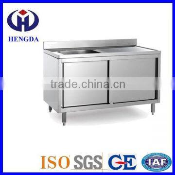 Stainless steel kitchen bench cabinet