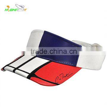 OEM fashion high quality sports custom cheap leather sun visor hat