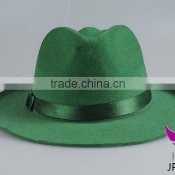 Green cowboy hat setting cap with green ribbon