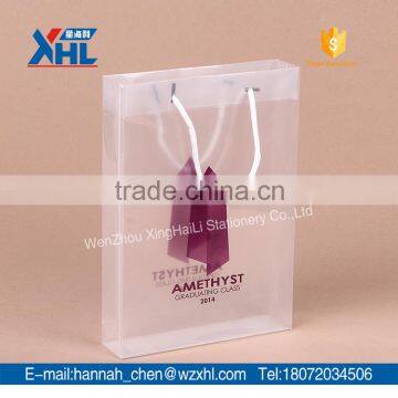 Custom New Products Cheap Fashiong Transparent PP Plastic Handle Bag With UV Printing photo-2