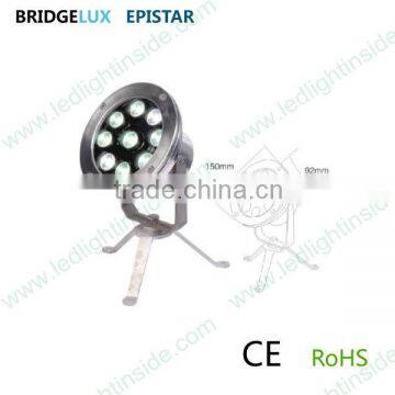 9w stainless steel led underwater floodlights rgb