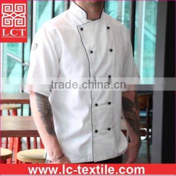 Recommend 2015 Double Breasted Slim Fit Design Kitchen Uniform With Top Quality Finishing(LCTU0023)