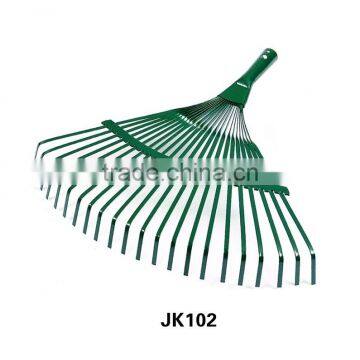 Steel garden tool rake