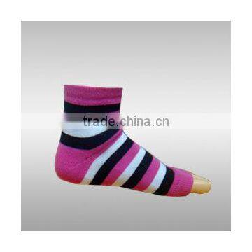 women yoga socks striped ankle socks with mix colore