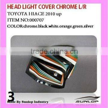 #000707 toyota commuter parts, chrome head light cover for hiace head light cover chrome