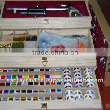 Fly Fishing Tackle Complete Fly Tying Tools Kits Compact Fly Tying Materials