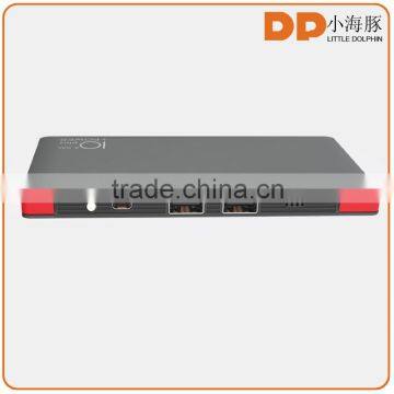 Mini power bank 10000 mah mobile power bank 2 in 1 connector
