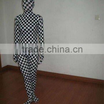 chessboard checkered zentai suit