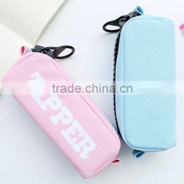 Custom School Canvas Pencil Case With Big Zipper for Students photo-2