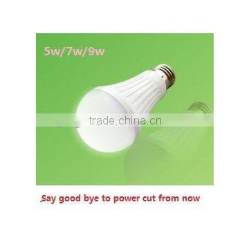 3w/7w/12w Emergency LED bulb,lasting for 3-5h during power cut,with imported LED light source