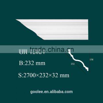 Factory Price Indoor and Outdoor Decorative Castable PU Plain Cornice Mouldings