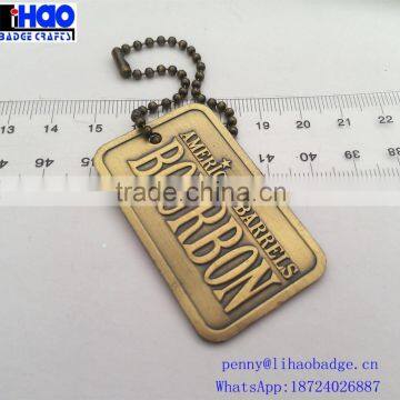 brass tag,embossed clothes tag,zinc alloy tag with ballchain