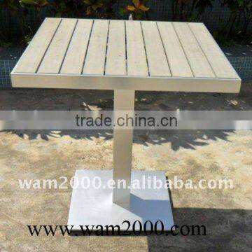 Garden plastic wood dining table for outdoor