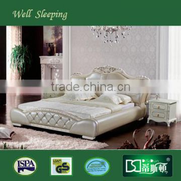 2014 Super Hot Sell Modern Leather Soft Bed DS-C18#