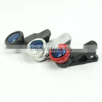 Universal 3in1 Clip Lens Fisheye+Macro+Wide Angle For Smartphones