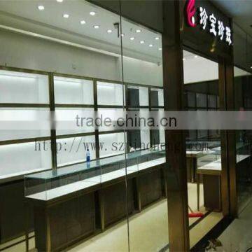 department store design used glass showcase for pearl jewelry display set