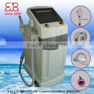 Pain Free E-light Ipl Rf+nd Yag Laser Hair Removal Multifunction Beauty Machine Face Lifting