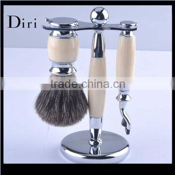 Hand made badger hair shaving brush set