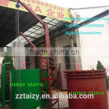 2015 hot Environmental friendly continuous saw dust charcoal carbonization furnace